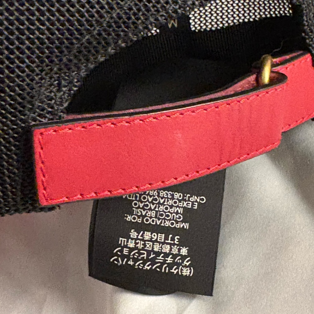 Gucci x Sega Red leather & black/gold star Hat/Cap EUC M 58 adjustable GUCCY - Picture 10 of 14